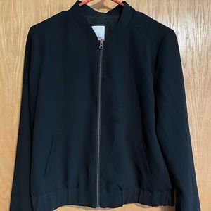 Halogen black bomber jacket